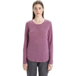 Icebreaker Sphere II Long Sleeve Tee Femme Violet -Patago Vetements Magasin main 0A56EJ794 1 1 458c