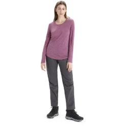 Icebreaker Sphere II Long Sleeve Tee Femme Violet -Patago Vetements Magasin main 0A56EJ794 3 1 08b5