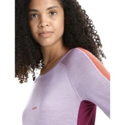 Icebreaker 125 Zoneknit Long Sleeve Crewe Femme Violet -Patago Vetements Magasin main 0A56H4823 5 1 f290