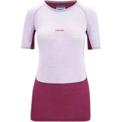 Icebreaker 125 Zoneknit Short Sleeve Crewe Femme Violet