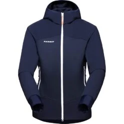 Mammut Taiss In Hybrid Hooded Jacket Women Femme Bleu Marine