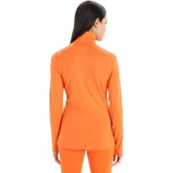 Icebreaker 200 Oasis Long Sleeve Half Zip Femme Orange -Patago Vetements Magasin main 104380547 2 2 4f76