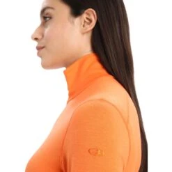Icebreaker 200 Oasis Long Sleeve Half Zip Femme Orange -Patago Vetements Magasin main 104380547 5 1 2d83
