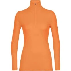 Icebreaker 200 Oasis Long Sleeve Half Zip Femme Orange