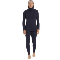 Icebreaker 260 Tech Long Sleeve Half Zip Femme Bleu Marine -Patago Vetements Magasin main 104390401 3 1 2729