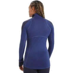 Icebreaker 260 Zone Long Sleeve Half Zip Femme Bleu Foncé -Patago Vetements Magasin main 104394078 2 1 e0fb