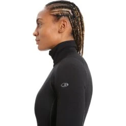 Icebreaker 200 Zone Long Sleeve Half Zip Femme Noir -Patago Vetements Magasin main 104425001 5 1 7bdf