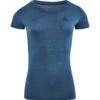 Odlo T-Shirt Manches Courtes Merino 130 Femme Bleu Foncé -Patago Vetements Magasin main 111231 20613 Torso Front 1 7c30