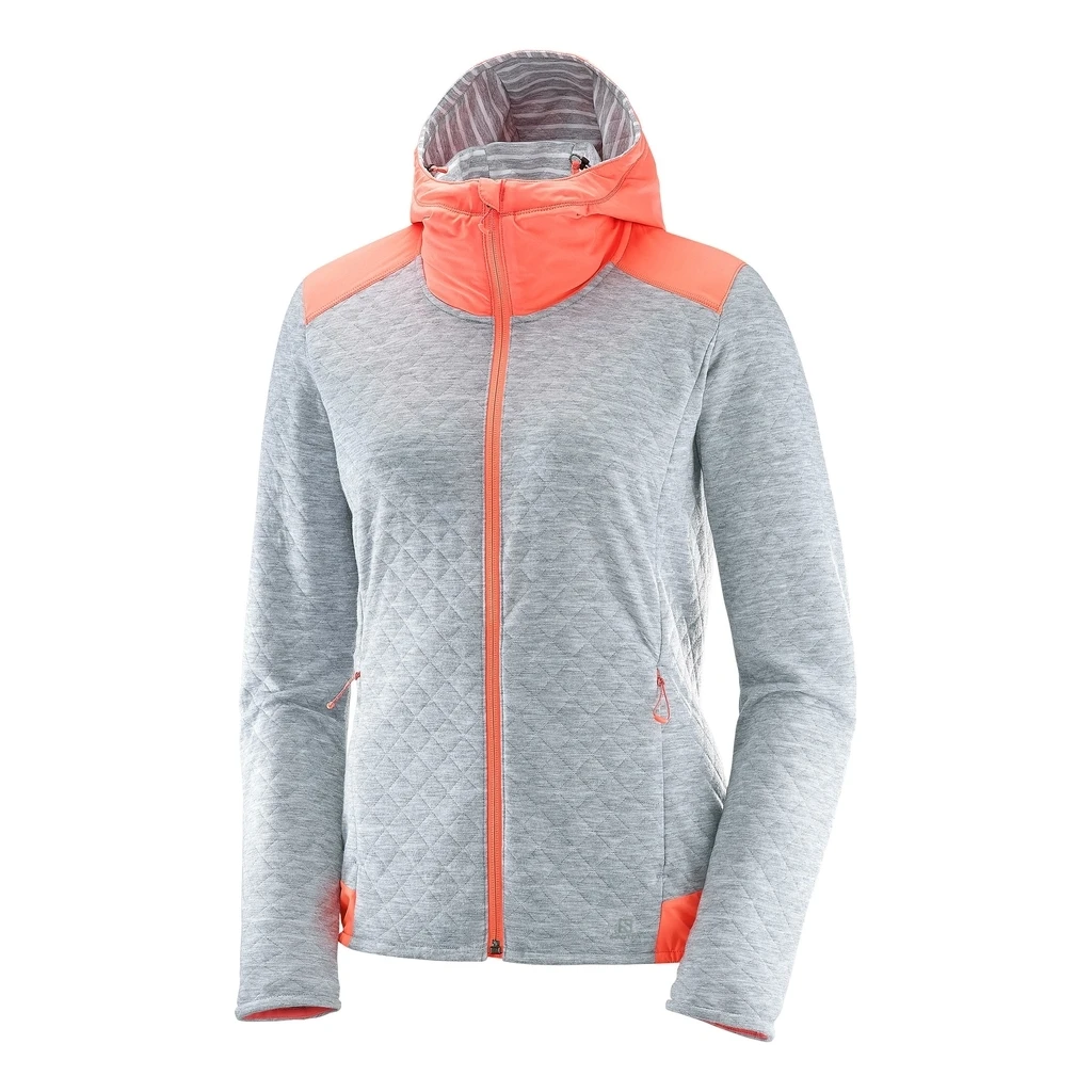 Salomon Elevate Full Zip Midlayer Femme Gris 3 Salomon Elevate Full Zip Midlayer Femme Gris