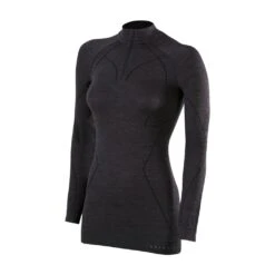 Falke Wool-Tech Zip Shirt Femme Noir