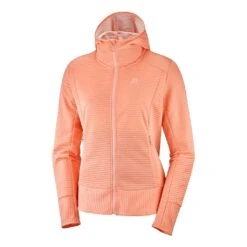 Salomon Right Nice Mid Hoodie Femme Abricot