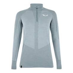 Salewa Zebru Med Warm Amr 1/2 Zip Tee Femme