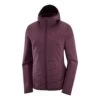 Salomon Radiant Hybrid Hoodie Femme Bordeaux -Patago Vetements Magasin main 282770 178542 1 f0f0