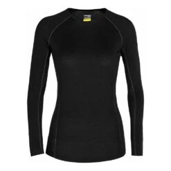 Icebreaker 150 Zone Long Sleeve Crewe Femme Noir