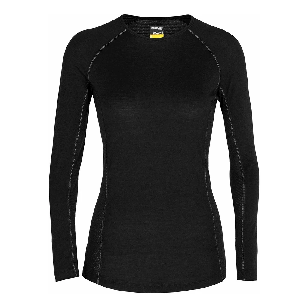 Icebreaker 150 Zone Long Sleeve Crewe Femme Noir 3 Icebreaker 150 Zone Long Sleeve Crewe Femme Noir
