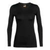Icebreaker 200 Oasis Long Sleeve Crewe Femme Noir