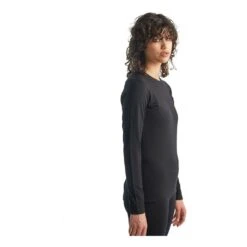 Icebreaker 200 Oasis Long Sleeve Crewe Femme Noir -Patago Vetements Magasin main 320045 205327 4 cce2