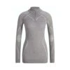 Falke Wool-Tech Zip Shirt Femme Gris Clair -Patago Vetements Magasin main 321817 206200 1 7f32