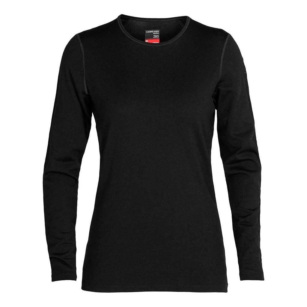 Icebreaker 260 Tech Long Sleeve Crewe Femme Noir 3 Icebreaker 260 Tech Long Sleeve Crewe Femme Noir