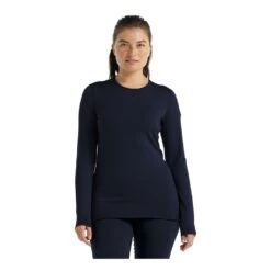 Icebreaker 260 Tech Long Sleeve Crewe Femme Bleu Nuit -Patago Vetements Magasin main 326811 209805 4 c889