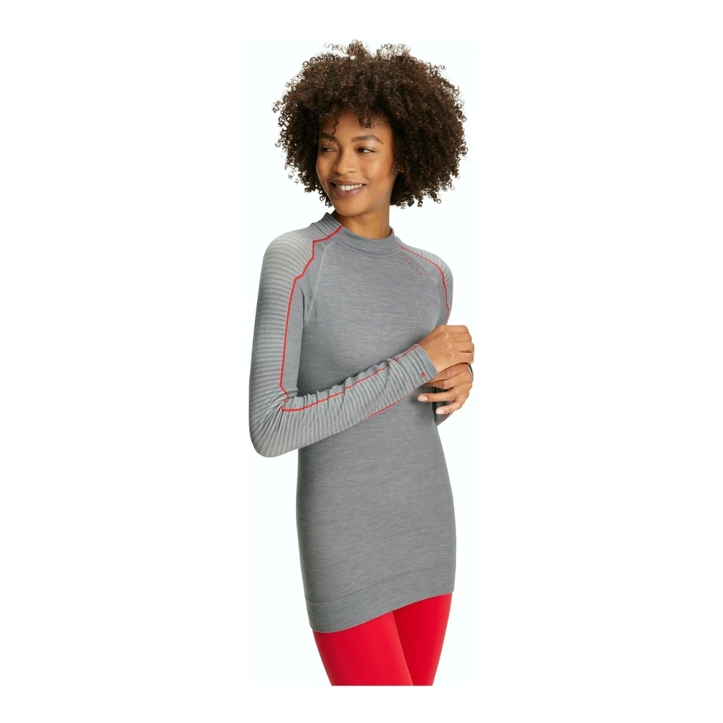 Falke Wool-Tech Long Sleeve Shirt Trend Femme Gris 4 Falke Wool-Tech Long Sleeve Shirt Trend Femme Gris – Image 2