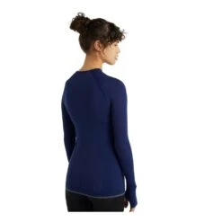 Icebreaker 200 Zone Seamless Long Sleeve Crewe Femme Bleu Foncé -Patago Vetements Magasin main 332672 214126 6 d7b9