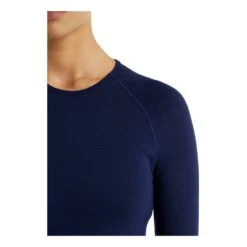 Icebreaker 200 Zone Seamless Long Sleeve Crewe Femme Bleu Foncé -Patago Vetements Magasin main 332672 214131 11 7127