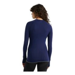 Icebreaker 200 Zone Seamless Long Sleeve Crewe Femme Bleu Foncé -Patago Vetements Magasin main 332672 214135 15 1fed