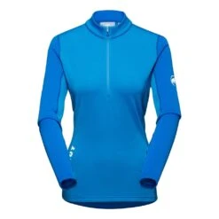 Mammut Aenergy Manches Longues Half Zip Pull Femme Bleu Ciel
