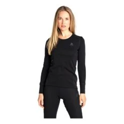 Odlo Base Layer Top Crew Neck Long Sleeve Merino 260 Femme Noir -Patago Vetements Magasin main 342761 222717 4 fee1