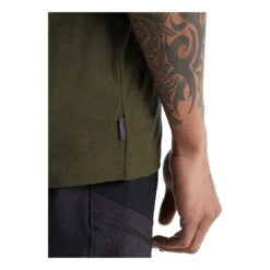 Icebreaker Tech Lite II Short Sleeve Tee Trailhead Homme Vert -Patago Vetements Magasin main 347021 226383 5 607d