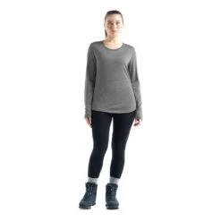 Icebreaker Sphere II Long Sleeve Tee Femme Gris -Patago Vetements Magasin main 347355 226657 5 401d