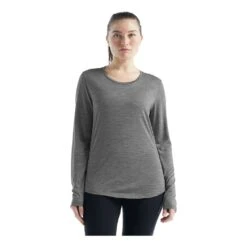 Icebreaker Sphere II Long Sleeve Tee Femme Gris -Patago Vetements Magasin main 347355 226659 6 9f58