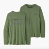 Patagonia Long Sleeve Cap Cool Daily Graphic Shirt Femme Vert -Patago Vetements Magasin main 45205 SKGX 0954