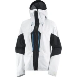 Salomon Mountain Gore-Tex 3L Jacket Femme Blanc Et Noir