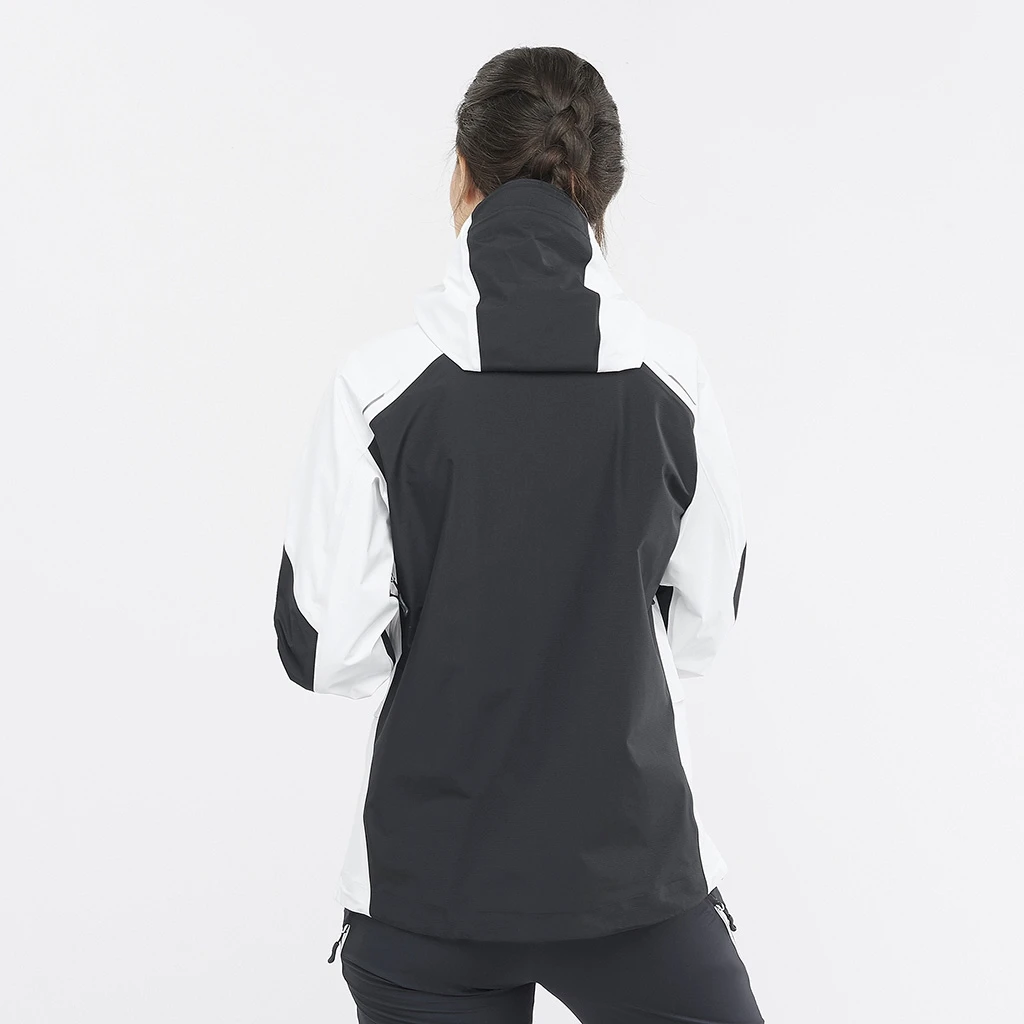 Salomon Mountain Gore-Tex 3L Jacket Femme Blanc Et Noir 6 Salomon Mountain Gore-Tex 3L Jacket Femme Blanc Et Noir – Image 4