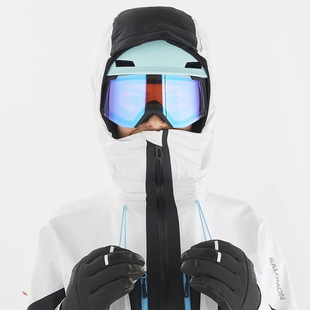 Salomon Mountain Gore-Tex 3L Jacket Femme Blanc Et Noir 8 Salomon Mountain Gore-Tex 3L Jacket Femme Blanc Et Noir – Image 6