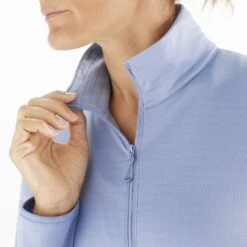 Salomon Outrack Full Zip Mid Femme Bleu -Patago Vetements Magasin main LC2058000 5 MOD outrackfzmid englishmanor mainfabric w.png.high res d24f