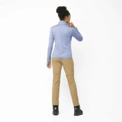 Salomon Outrack Full Zip Mid Femme Bleu -Patago Vetements Magasin main Outdoor 11 Women Back SS23.high res e0a1