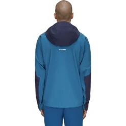 Mammut Taiss Hardshell Hooded Jacket Femme Bleu -Patago Vetements Magasin main mammut taiss hardshell hooded jacket men deep ice marine 2 1450306 1 d686