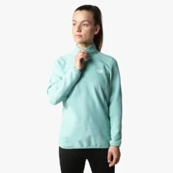 The North Face 100 Glacier 1/4 Zip Femme Turquoise -Patago Vetements Magasin main t l chargement 2022 12 07T115617.616 eaac